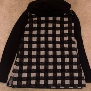 Talbots Black and White Knit Sweater